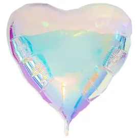 Folieballong Hjerte XXL Iriserende 103 x 107 cm