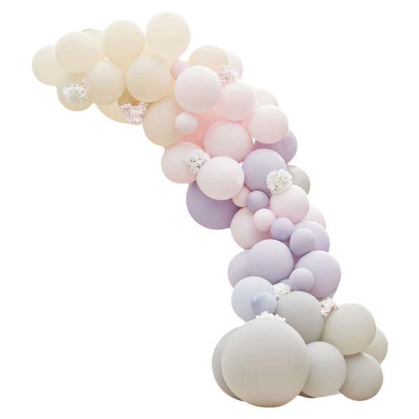 Ballongbue Sett Luxe Rosa/Lilla/Grått