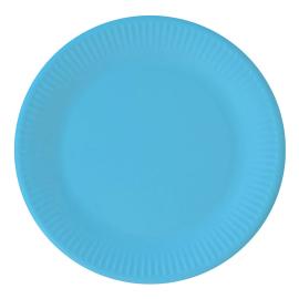 Blå Papptallerkener Solid Color