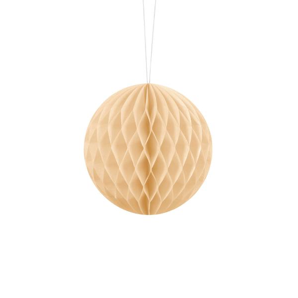 Hengende Honeycomb Lys Kremfarget 10 cm