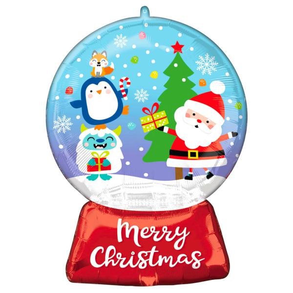 Merry Christmas Snøkule Folieballong