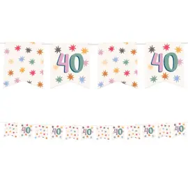 Flaggirlander med Stjerner 40 &aring;r