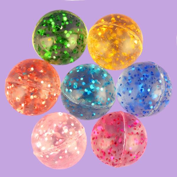 Glitter Sprettballer Små